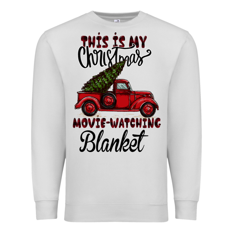 Christmas Movie Watching Blanket Premium Sweatshirt by Bettercallsaul | Teevron
