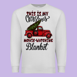 Christmas Movie Watching Blanket Premium Sweatshirt Designed By Bettercallsaul