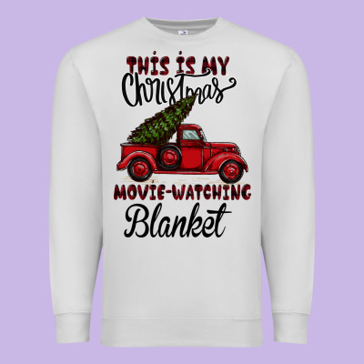 Christmas Movie Watching Blanket Premium Sweatshirt Designed By Bettercallsaul