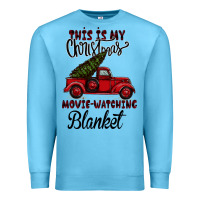 Ocean Blue Christmas Movie Watching Blanket Premium Sweatshirt - Bettercallsaul