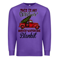 Purple Christmas Movie Watching Blanket Premium Sweatshirt - Bettercallsaul