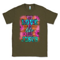 Army Green love like jesus Classic Tee - BarkalooDesign