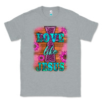 Heather Grey love like jesus Classic Tee - BarkalooDesign