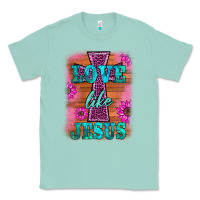 Seafoam love like jesus Classic Tee - BarkalooDesign