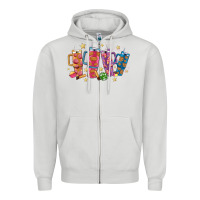 Dove Grey mexican christmas Zipper Hoodie - MaliasSmallBusiness