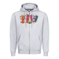 Heather Grey mexican christmas Zipper Hoodie - MaliasSmallBusiness