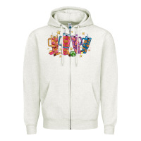 Oatmeal Heather mexican christmas Zipper Hoodie - MaliasSmallBusiness