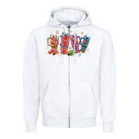 White mexican christmas Zipper Hoodie - MaliasSmallBusiness