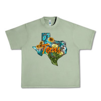 Oil Green western texas map Urban Heavy Tee - AdoDesignShop