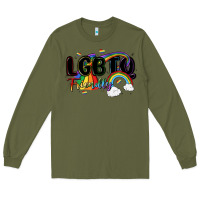 Army Green lgbtq  friendly Long Sleeve Tee - MaliasSmallBusiness