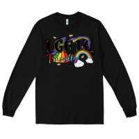 Black lgbtq  friendly Long Sleeve Tee - MaliasSmallBusiness