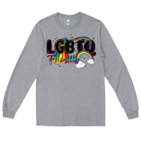 Heather Grey lgbtq  friendly Long Sleeve Tee - MaliasSmallBusiness