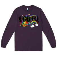 Plum lgbtq  friendly Long Sleeve Tee - MaliasSmallBusiness
