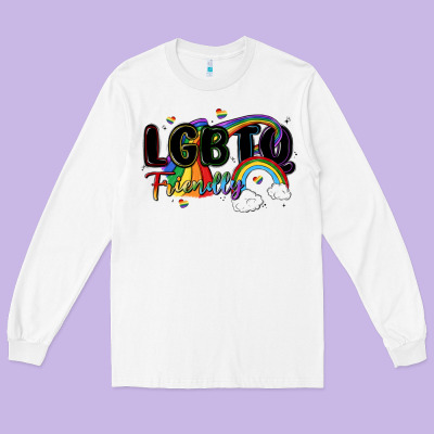 Lgbtq  Friendly Long Sleeve Tee Designed By Maliassmallbusiness