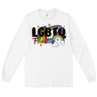 White lgbtq  friendly Long Sleeve Tee - MaliasSmallBusiness