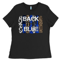 Black back the blue brushstroke Ladies Tee - Zillion Design Studio