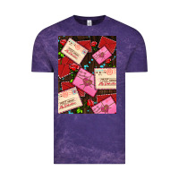 Cloud Purple love letters with roses  air Vintage Tee - AdoDesignShop