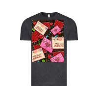 Vintage Black love letters with roses  air Vintage Tee - AdoDesignShop