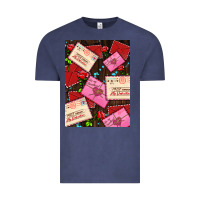 Vintage Denim love letters with roses  air Vintage Tee - AdoDesignShop