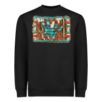 Black cactus cowhide serape Heavyweight Sweatshirt - AdoDesignShop