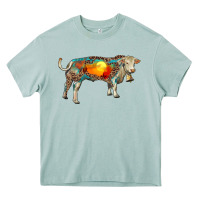 Arona charolais bull with desert and leopard Heavy Core Tee - RanaPortraitStore
