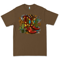 Cacao christmas cowboy boots Premium Tee - RanaPortraitStore