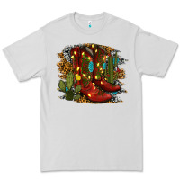 Dove Grey christmas cowboy boots Premium Tee - RanaPortraitStore