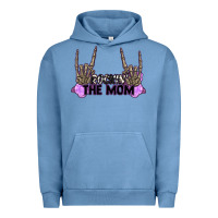 Pigment Pebble Blue Rockin' the Mom Urban Hoodie - CowGirlArtShop