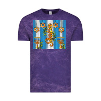 Cloud Purple shalom with star of david Vintage Tee - AdoDesignShop