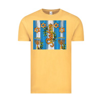 Vintage Mustard shalom with star of david Vintage Tee - AdoDesignShop