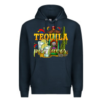 Navy Tequila Por Favor Premium Hoodie - texasbilliewilder