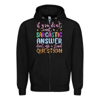 Black if you don't want sarcastic answer Zipper Hoodie - MaliasSmallBusiness