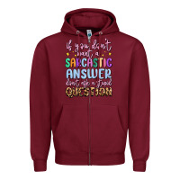 Burgundy if you don't want sarcastic answer Zipper Hoodie - MaliasSmallBusiness