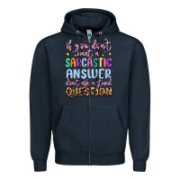 Navy if you don't want sarcastic answer Zipper Hoodie - MaliasSmallBusiness