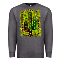 Charcoal Heather Cactus Leopard Frame Premium Sweatshirt - Bettercallsaul
