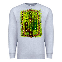Heather Grey Cactus Leopard Frame Premium Sweatshirt - Bettercallsaul