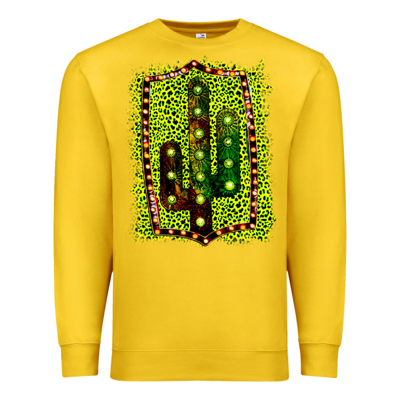Cactus Leopard Frame Premium Sweatshirt by Bettercallsaul | Teevron
