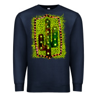 Navy Cactus Leopard Frame Premium Sweatshirt - Bettercallsaul