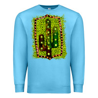 Ocean Blue Cactus Leopard Frame Premium Sweatshirt - Bettercallsaul