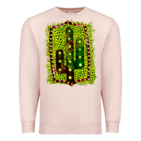 Pale Pink Cactus Leopard Frame Premium Sweatshirt - Bettercallsaul