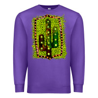 Purple Cactus Leopard Frame Premium Sweatshirt - Bettercallsaul