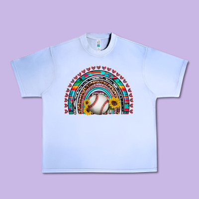 Baseball Rainbow Urban Heavy Tee Designed By Artiststas
