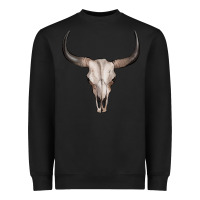 Black bullskull Heavyweight Sweatshirt - Artiststas