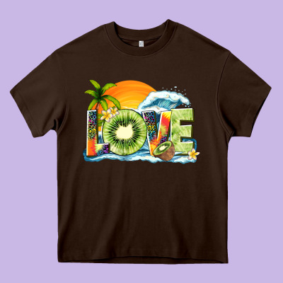 Love Kiwi Summer Heavy Core Tee Designed By Texasbilliewilder
