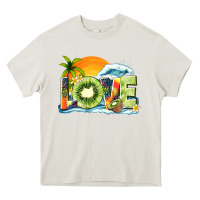 Cream love kiwi summer Heavy Core Tee - texasbilliewilder