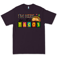 Plum I'm Here For The Tacos Premium Tee - texasbilliewilder