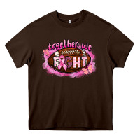 Chocolate Brown together we fight football Heavy Core Tee - BarkalooDesign