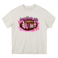 Cream together we fight football Heavy Core Tee - BarkalooDesign