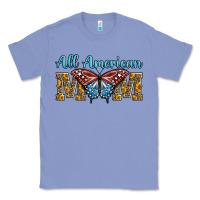 Colony Blue all american mom american flag butterfly Classic Tee - LillyAllenDesigns