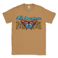 Toasted Coconut all american mom american flag butterfly Classic Tee - LillyAllenDesigns